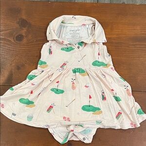 Angel Dear Golf Print Baby Dress